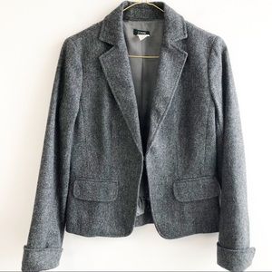 J. Crew Gray Wool Herringbone Ecole Blazer
